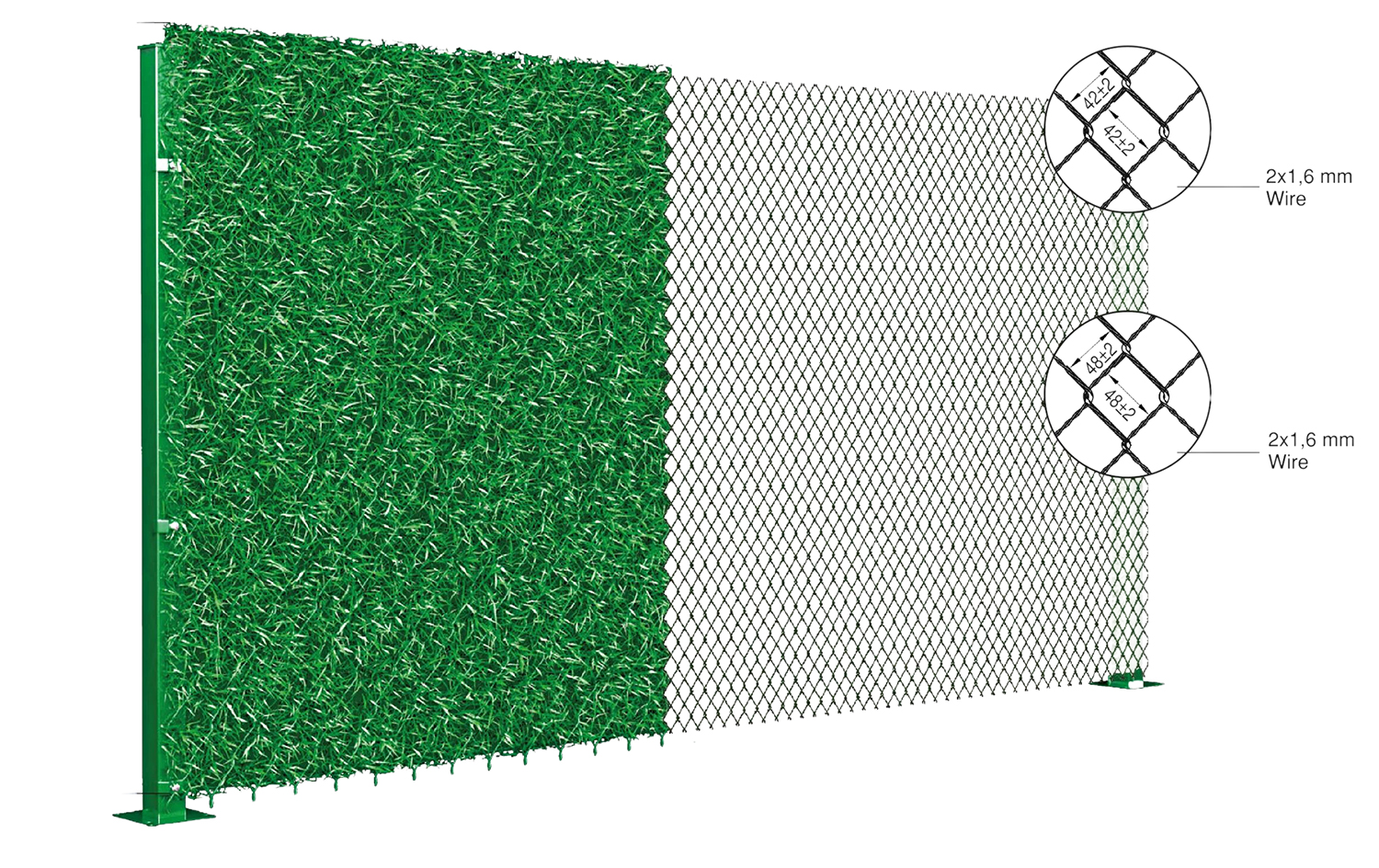 Clôture en gazon, Cloture Construction