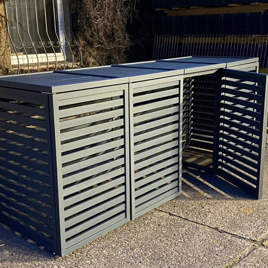 Fermeture de poubelle en aluminium, Cloture Construction